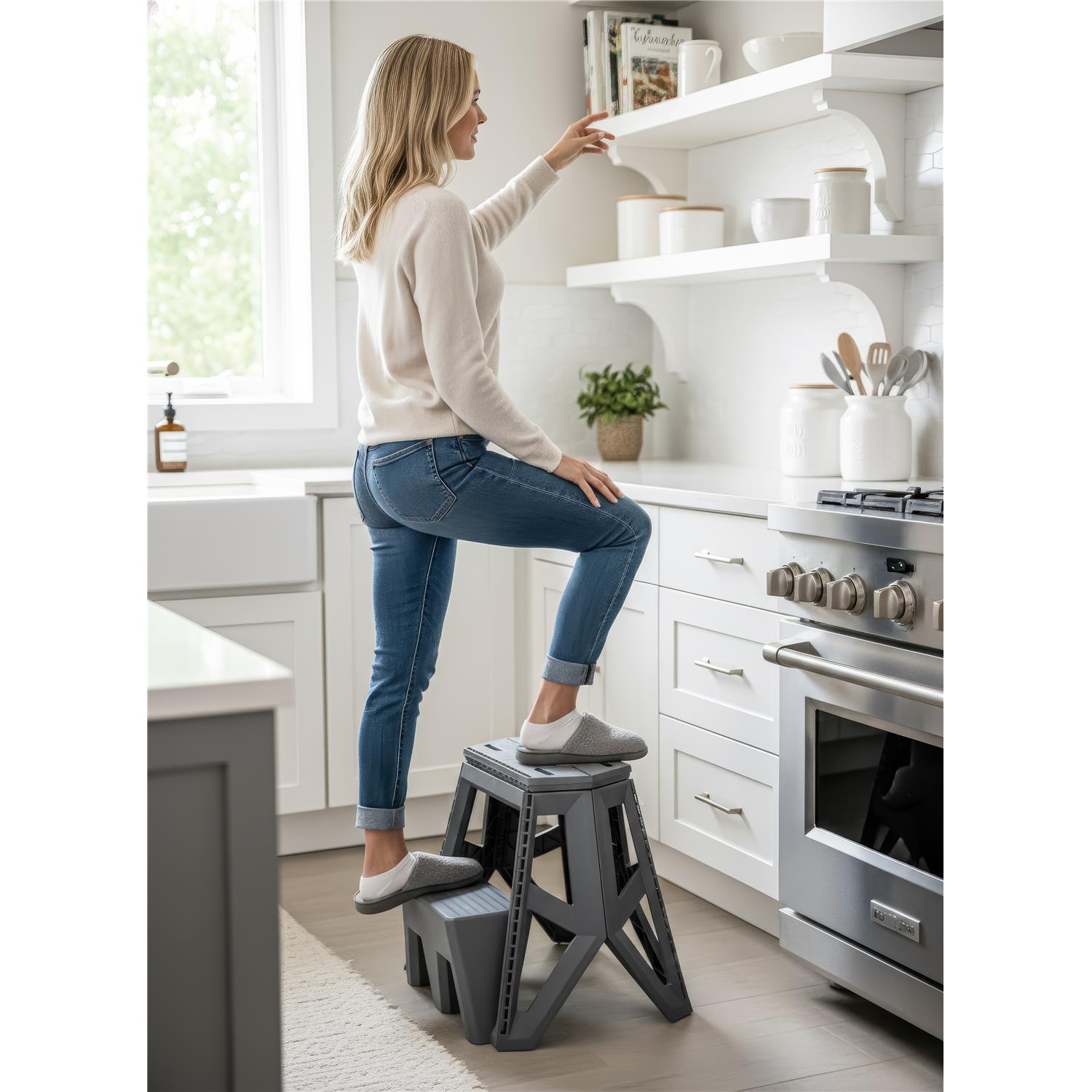 Büyük Tank Basamaklı Katlanır Tabure